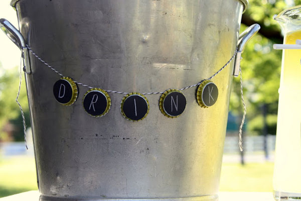 bottle cap drink garland