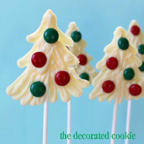 white chocolate trees