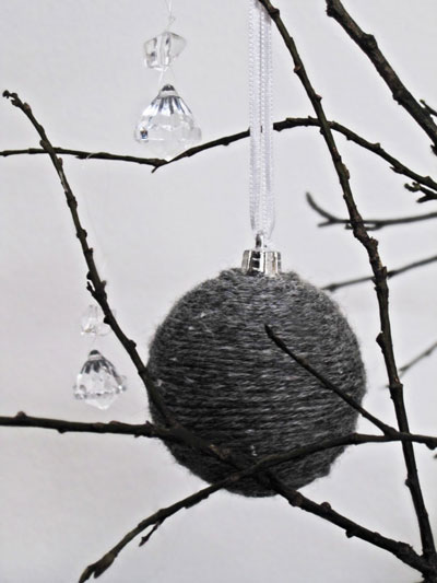 yarn wrapped ornament