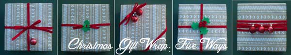 christmas gift wrap 5 ways