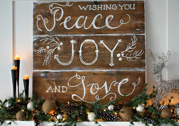 christmas mantel sign