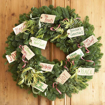 gift tag wreath