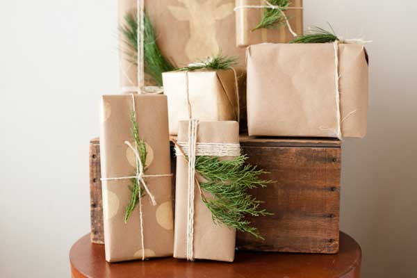 rustic natural gift wrap