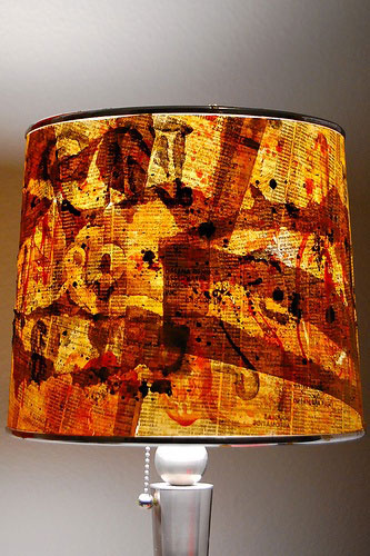 wrapping paper lampshade