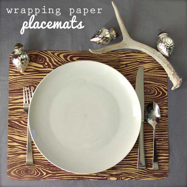 wrapping paper placemats