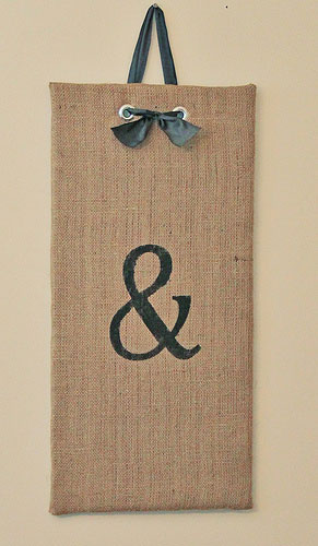 burlap bulletin board