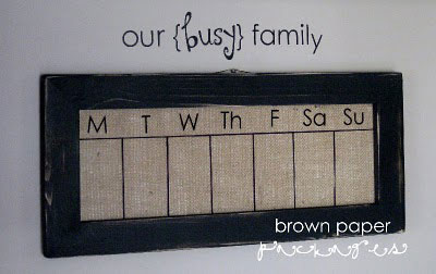 burlap calendar