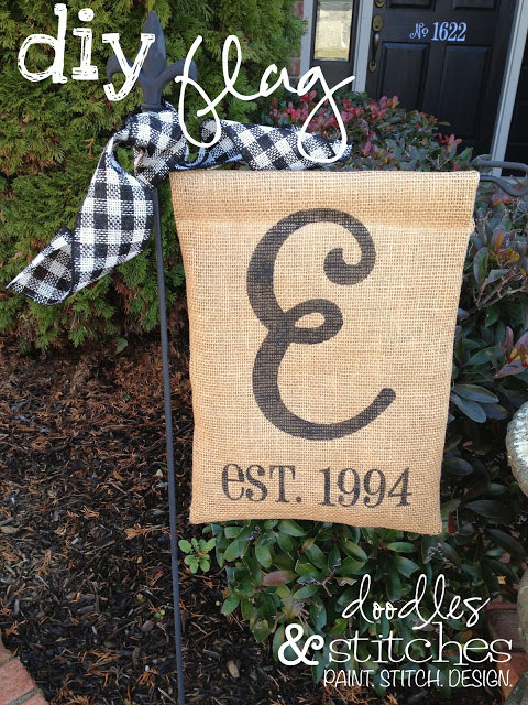 burlap garden flag