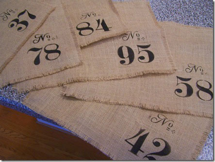 burlap placemats