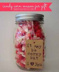 candy corn mason jar