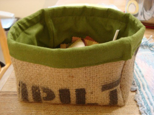 coffee burlap sac box