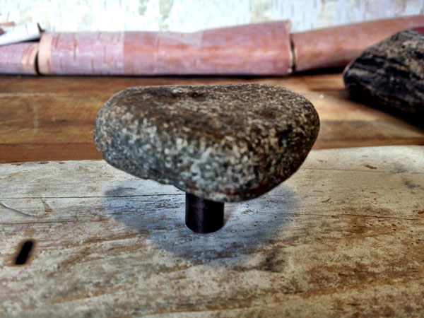 heart shaped rock drawer pull