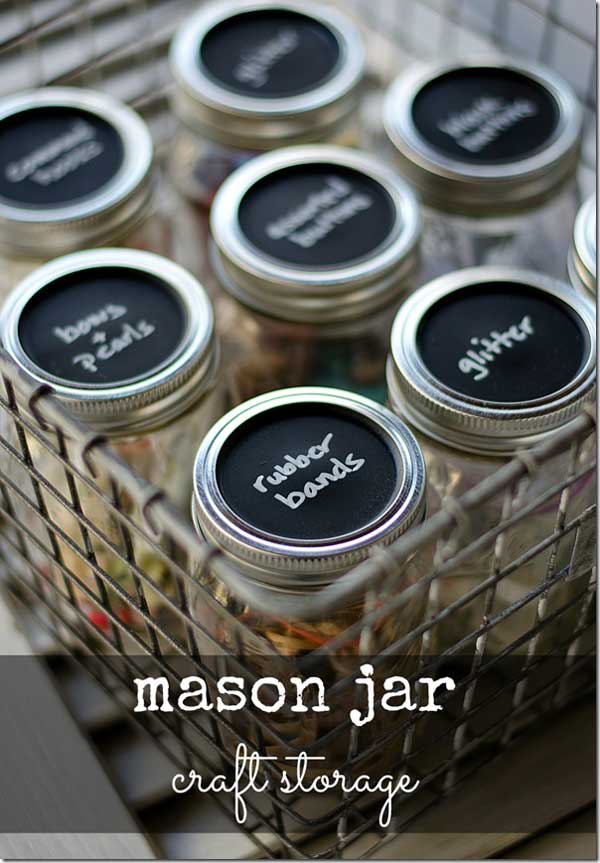 mason jar craft storage