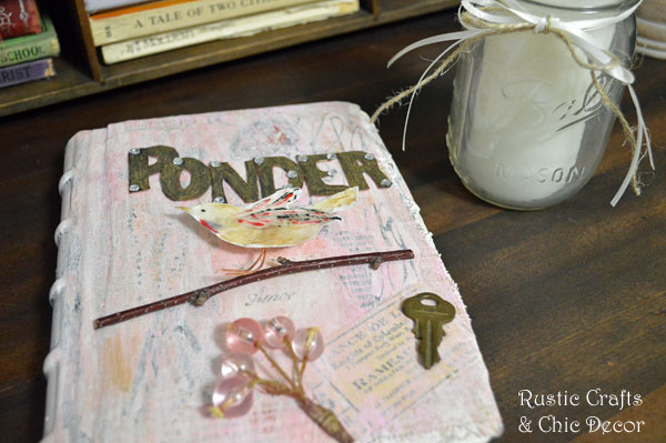 mixed media journal by rustic-crafts.com