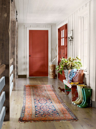 rustic hallway