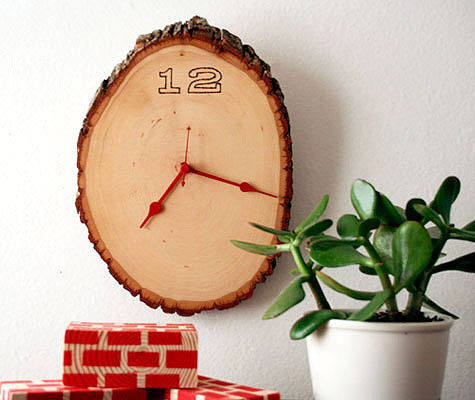 rustic wood clock craft