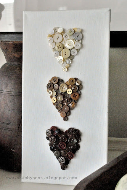 trio of hearts canvas