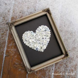 Rustic Button Valentine's Heart 