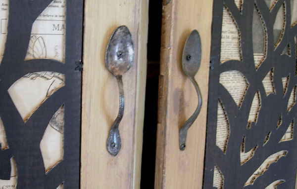 vintage spoon cabinet pulls