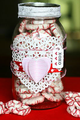 vintage valentine candy jar