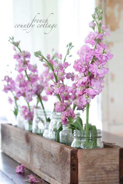 crate and mason jar centerpiece