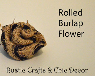 rolled burlap flower by rustic-crafts.com
