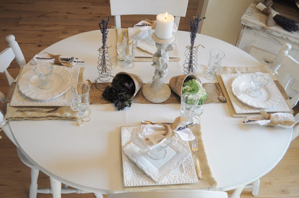 rustic chic table arrangement