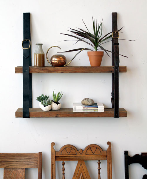 rustic shelves