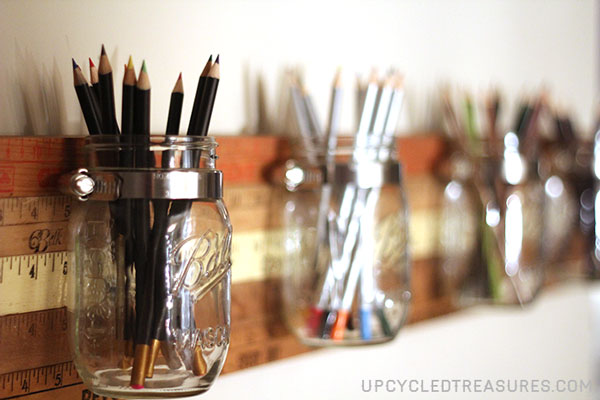 yardstick mason jar storage