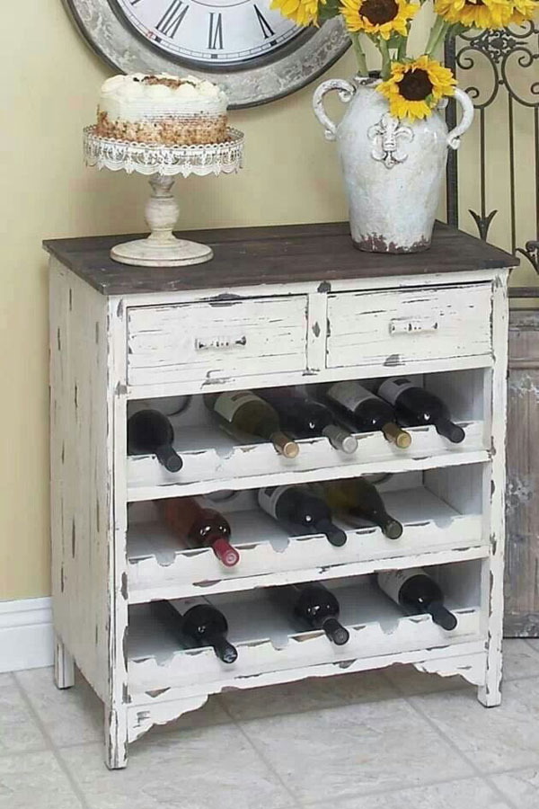 dresser wine rack