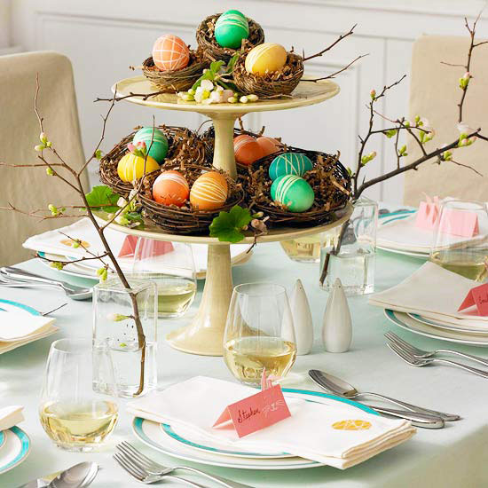 rustic easter centerpiece