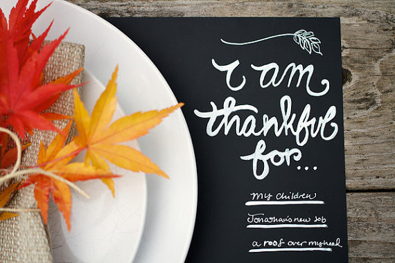 thanksgiving chalkboard placemat