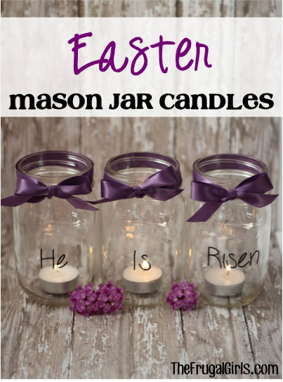 Easter mason jar candles