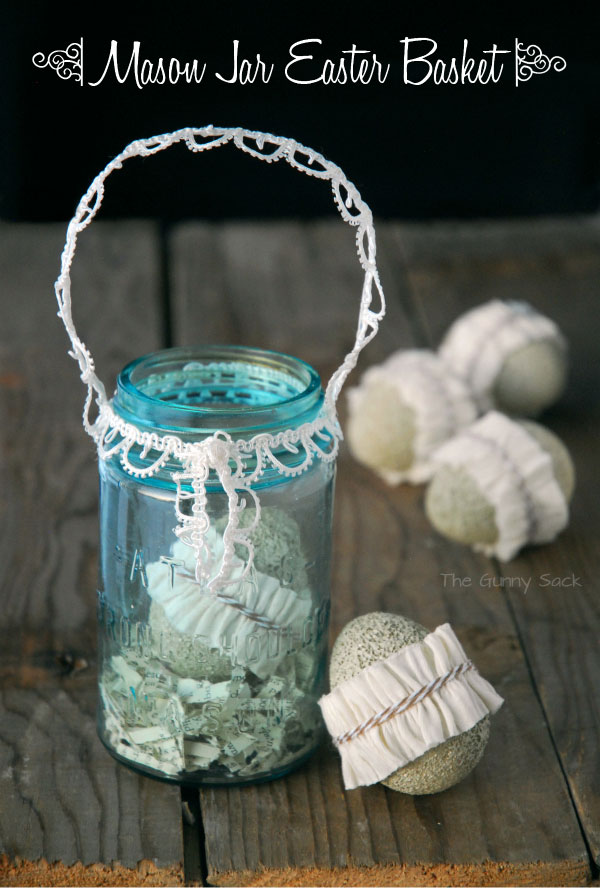 Fishnet Wrapped Mason Jar Craft - It All Started With Paint