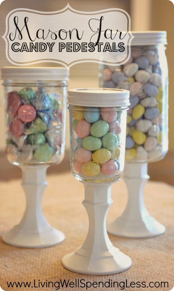 easter candy pedestals