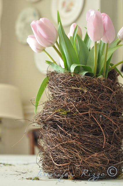 bird's nest vase