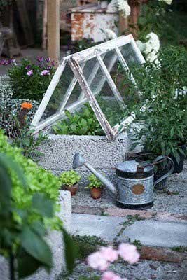 exterior decorating with old windows