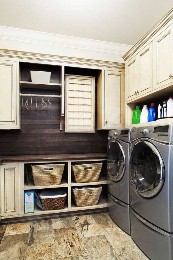 rustic laundry room