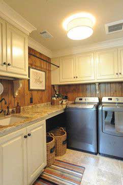 rustic laundry room