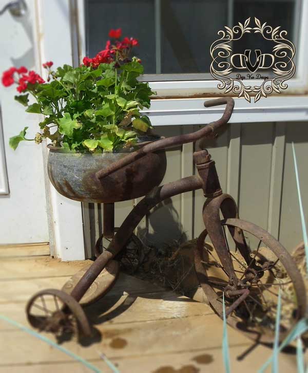 tricycle flower pot