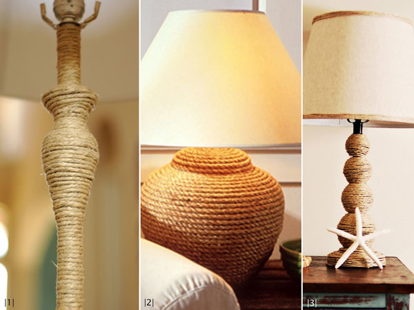 twine lamp bases