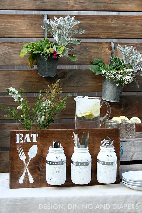 diy silverware holder