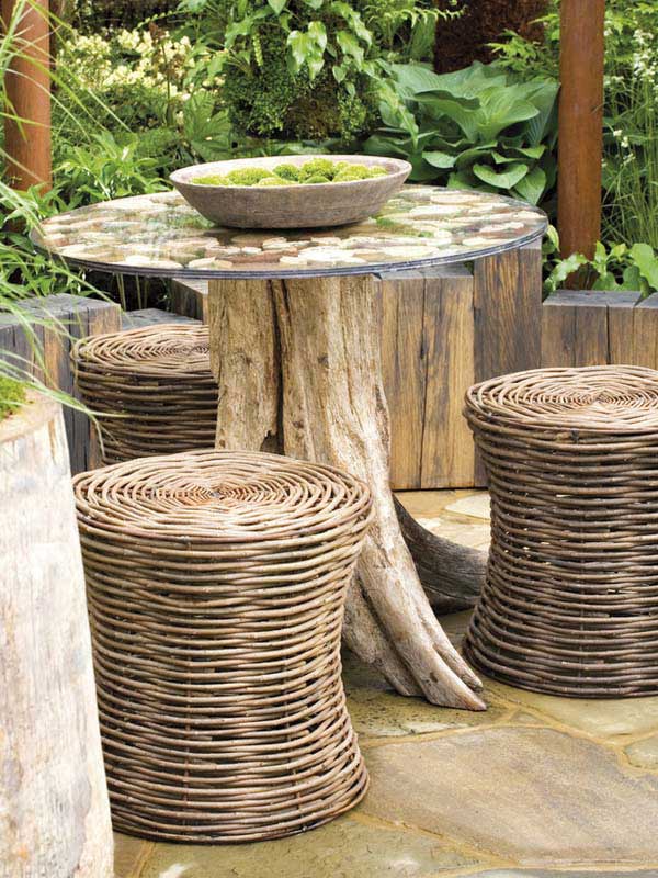 rustic outdoor table