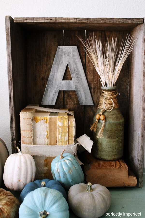 chalk paint pumpkins