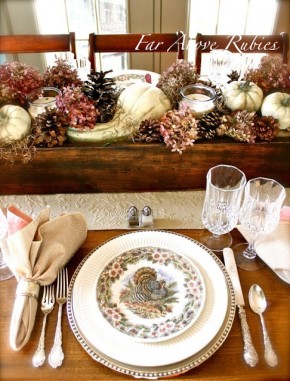 Thanksgiving Table Decor - Rustic Crafts & DIY