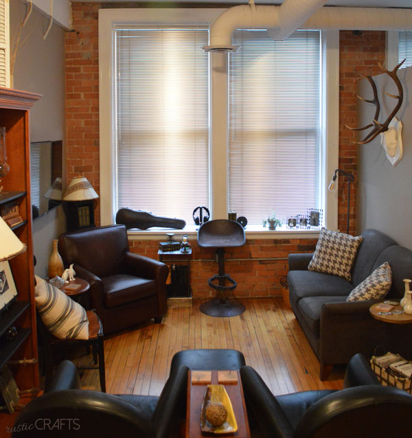 vintage industrial living room