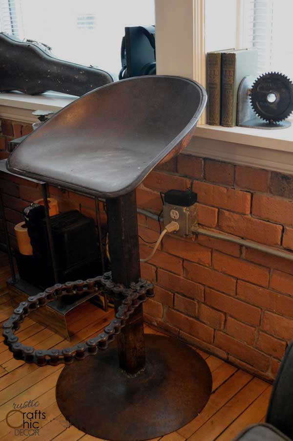 vintage industrial stool