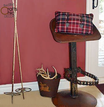 scrap metal rustic stool