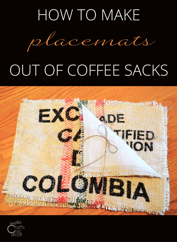 coffee sack placemats