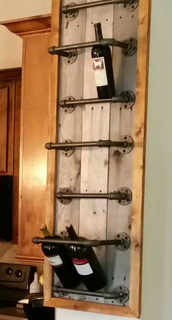 Diy metal wine discount rack